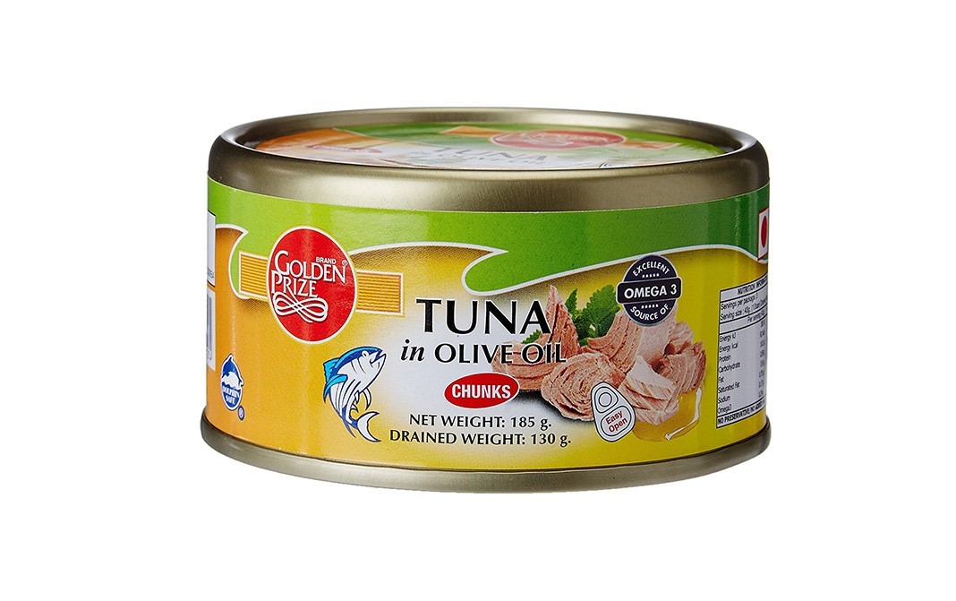 Golden Prize Tuna Chunks in Olive Oil    Tin  185 grams